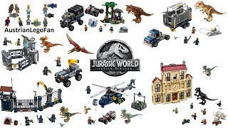 All Lego Jurassic World  Fallen Kingdom Sets 2018  Lego Speed Build Review [upl. by Allimaj874]