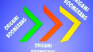 Boomerang de Origami  Tutorial [upl. by Skippie787]