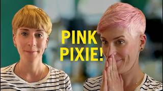 MAKE ME PINK From Germany to HFDZK Beas Bold Pink Pixie Transformation [upl. by Ainotal]