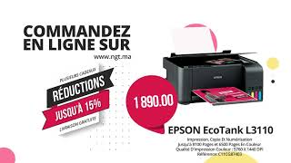 Imprimante Epson Ecotank L3110 chez NGT Maroc [upl. by Polak]