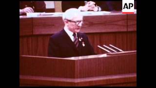 UNUSED 15 4 81 EAST BERLIN HONECKER SPEECH TO CONGRESS [upl. by Cartie]