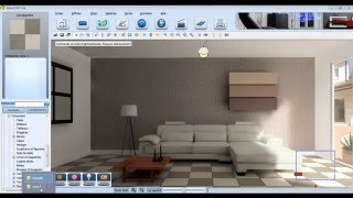 Projet décoration dintérieur 3D réalisé avec InteriCAD Lite [upl. by Aracot]