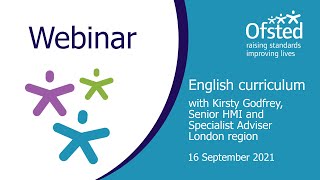 English curriculum  a webinar from the London region [upl. by Monica]