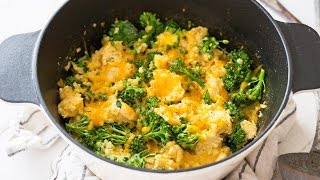 One Pot Chicken Broccoli Casserole with Cauliflower Rice [upl. by Eugirne152]