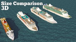 Cruise Ship Size Comparison 3D  2020 [upl. by Ntisuj159]