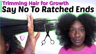 Trimming Natural Hair Tips amp Signs ➡ Does regular trimming grow longer hair [upl. by Adnoloy447]