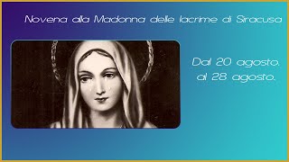 Novena alla Madonna delle lacrime di Siracusa 2028 agosto Formula unica [upl. by Enaed]