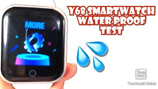 Y68 SMARTWATCH WATER PROOF TEST  ENGLISH [upl. by Cid]