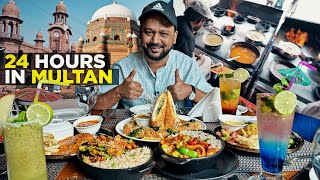 Ghanta Ghar Street Food amp Best Buffet at Belmorris Hotel  24 Hours in Multan Pakistan [upl. by Ahsirtap]