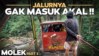 UJI NYALI  JALURNYA GAK MASUK AKAL ‼️ Naik Transportasi Unik MOLEK Menyusuri Hutan Sumatra 33 [upl. by Manaker]