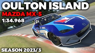 iRacing Oulton Park Island MX5  Guide Lap  Hot Lap  Setup  blap file  134968 [upl. by Dennard975]