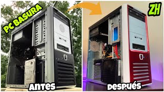 ♻️LA SALVAMOS PC DE LA BASURA ahora HERMOSA Y MEJORADA PC GAMER DEL PUEBLO RECICLANDO PC BARATO [upl. by Aelsel909]