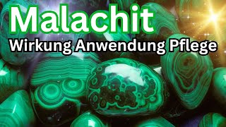 Malachit Wirkung amp Anwendung als Heilstein 💎 Kristall [upl. by Aluk]