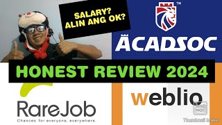 SALARY HONEST REVIEW  51TALK ACADSOC RAREJOB NATIVECAMP amp WEBLIO  Honest Review ESL 2024 [upl. by Ahsinrev]