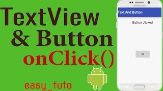 TextView and Button onCLick  Android Studio Tutorial Beginners HD  All About Android [upl. by Lindeberg823]