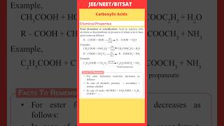 Ester formation or esterification  chemical properties of carboxylic acids  JEE  NEET [upl. by Pussej600]