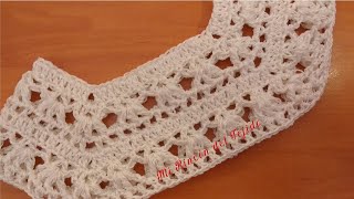 Canesu blanco a crochet ganchillo cualquier edad tutorial paso a paso [upl. by Featherstone770]