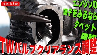 不動車復活物語YAMAHA TW200E バルブクリアランス調整 [upl. by Ilsel]