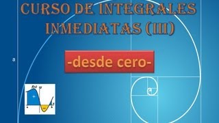 Curso integrales inmediatas Desde cero  3ª parte [upl. by Larok]