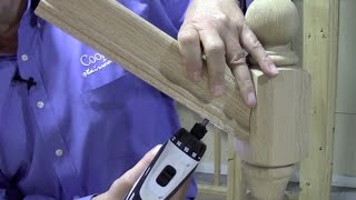 How To Connect Handrail at an Angle to a Newel Post Using the ZIPBOLT Angled Railbolt [upl. by Anam584]