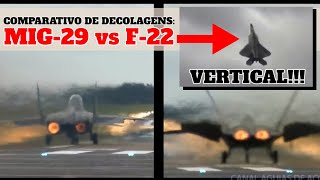 MUITA POTÊNCIA MiG29  F22 em INCRÍVEIS decolagens verticais [upl. by Demetri813]