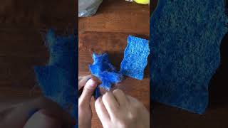 ASMR  Dry Cellulose Sponge with Scour…Squeezing Brushing and Ripping [upl. by Berck]