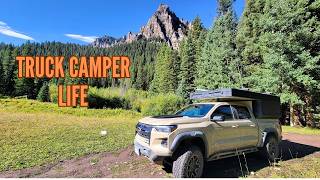 Truck Camper Life in the Tune M1 amp Chevy Colorado Moose  Epic Camp in Cimarrons amp Feiwood Awning [upl. by Ransell302]