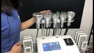 Cavitation Machine  How to Use 9 in1 Lipo Laser Body Sculpting Machine [upl. by Adarbil]