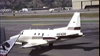 Turbojet Sabreliner Departing BUR [upl. by Antonina]