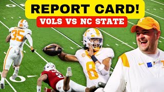 VOLS VS NC STATE REPORT CARD TENNESSEE FOOTBALL NC WOLFPACK VOLS FOOTBALLSEC FOOTBALLACC [upl. by Clovis]