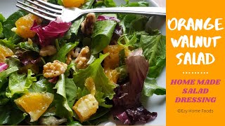 Orange Walnut Salad  Homemade Dressing  Weight Loss Recipes  Easy amp Healthy Salad Recipes [upl. by Wadlinger]