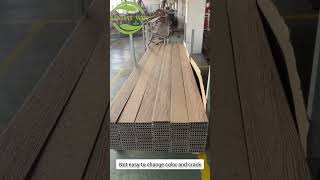 🌿🌿🌿Outdoor waterproof WPC double side grooved decking [upl. by Sinclair]