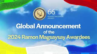 The Global Announcement of the 2024 Ramon Magsaysay Awardees [upl. by Nywled]