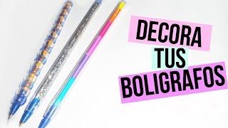 Decora tus lapiceslapicerasboligrafos  decora tus utiles escolares  Tutoriales Belen [upl. by Rehpotsihc217]