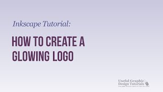 How to create a glowing logo  Inkscape tutorial [upl. by Eikkin179]