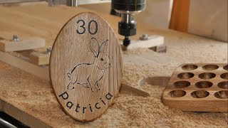 Geschenke aus Holz auf der selbstgebauten CNC fräsen mit Estlcam  Gravur und Cave Funktion erklärt [upl. by Rock]