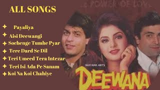 Deewana Movie All SongsShahrukh Khan Divya Bharti And Rishi Kapoor [upl. by Tolley]