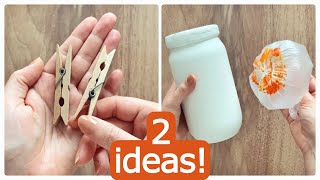 2 Awesome Ideas with Wooden Pegs and Plastic Bag [upl. by Luapleahcim]