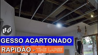 FORRO GESSO DRYWALL 1 DIA EM 4 MINUTOS  TIME LAPSE [upl. by Luckett]