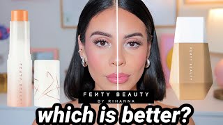 NEW Fenty Beauty Eaze Drop Tint Stick ✨Which one is better 😬 Full Day Wear Test [upl. by Carli29]