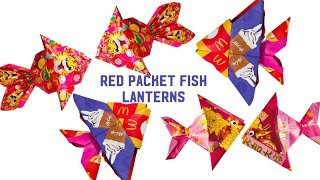 DIY Chinese New Year Red Packet Decor  Ang pow Fish  Fish Lantern  Red Packet Lucky Fish Lantern [upl. by Oidacra]