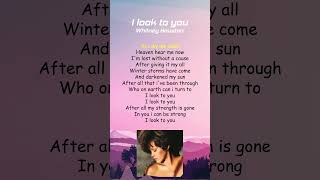 Whitney Houston  I Look to You Lyrics shorts [upl. by Asyal]