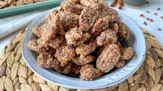 Easy Cinnamon Glazed Pecans Recipe [upl. by Ethe]