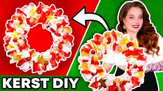 DIY BUDGET KERSTKRANS MAKEN  🎁🎄 VOOR 95 GEMAAKT MET ACTION SPULLETJES 😱💰 [upl. by Aspa907]