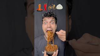 Noodleschillycyclejelly🍝🌶️🚴🪼 asmr eatingchallenge bikueating mukbang funny tomandjelly [upl. by Allard]