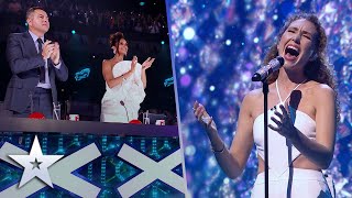 Loren Allred steps out of the shadows to give a POWERHOUSE Performance  SemiFinals  BGT 2022 [upl. by Sokil]