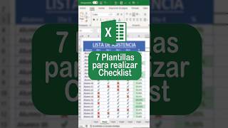 7 PLANTILLAS PARA CREAR CHECKLIST O LISTAS DE VERIFICACION EN EXCEL Excel Exceltips Exceltutorial [upl. by Rehpotsirk]