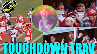 Taylor Swift Shout Out to Travis amp Clap her Boyfriend for Touchdown in VIP Box [upl. by Deckert6]