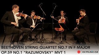 Beethoven quotRazumovskyquot Quartet Op59 No1 Mvt 1  New Orford String Quartet [upl. by Nashbar216]