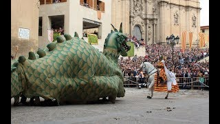 Día de San Jorge  El Vencimiento del Dragón en Alcañiz 2019 [upl. by Nye695]